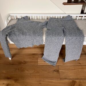 Like New!  Heather Gray Turtleneck Sweater and cargo high waist pant set size S